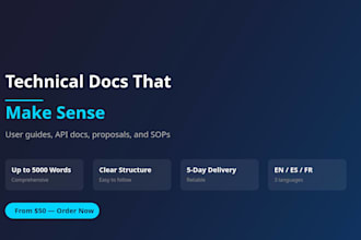 write technical docs, user guides, and business proposals