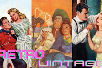retro comic art pulp poster pop art retro vintage illustration comic cover art