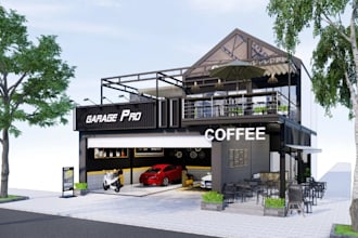 fully automated 3d car wash,automatic bay,cgi interior,car park,layout flow