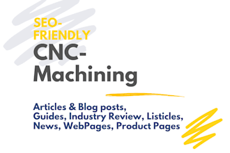 write professional oem cnc machining articles
