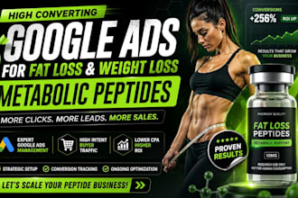 run profitable google ads for fat burning, weight loss, hormone balance peptide