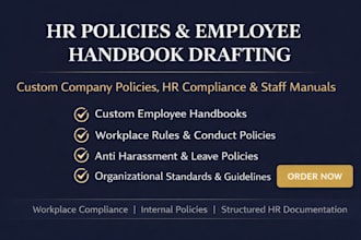 draft employee handbook HR policies and workplace compliance documents