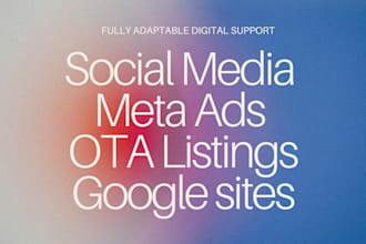 social media manage meta ads ota listings google sites