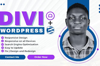 design stunning divi wordpress website and redesign divi wordpress website