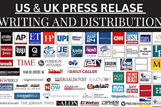 distribute your press release to 500 top UK US news outlets with report