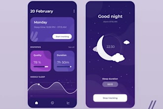 develop sleep tracker app,sleep recorder app,mood tracking app, fitness app