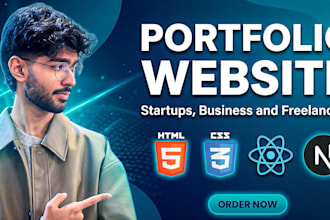 build a modern portfolio website for tech startups, businesses, and freelancers