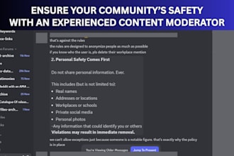 be your content moderator for reddit, discord, telegram, etc