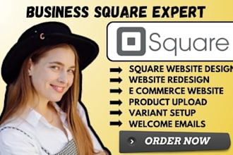 setup design business square website square online store product upload pos