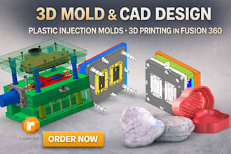 do 3d mold design plastic injection mold cad model for 3d printing in fusion 360