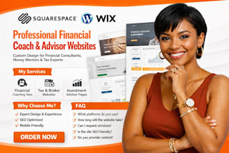 squarespace financial coach money mentor broker tax website financial advisor