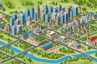create custom 3d isometric map illustrations and vector 2d maps