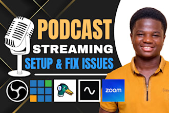 set up your podcast livestream or fix issues and errors on obs vmix ecam live