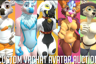 custom furry vrchat anime vrchat avatar commission nsfw vr character vrc avatar
