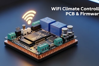 develop wifi iot climate controller pcb design and firmware