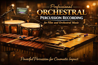 professional marimba, timpani, and vibraphone recording for film and orchestral