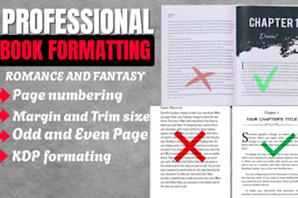manually format your christian ya romance or sci fi novel for KDP
