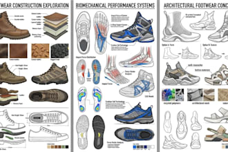 design custom  footwear, shoe tech pack, sneakers, heel, boots for manufacturing