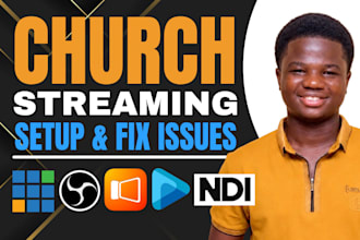 set up or fix your church live stream and worship broadcast