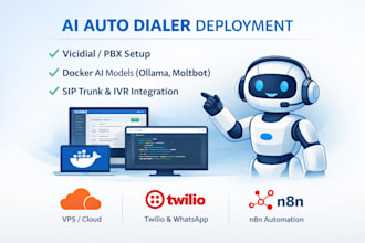 deploy ai auto dialer, docker ollama moltbot on vicidial pbx with sip trunk vps