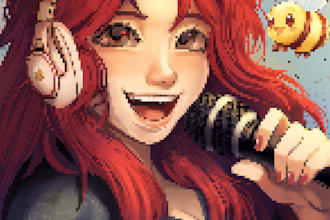 draw a pixelated profile picture for you