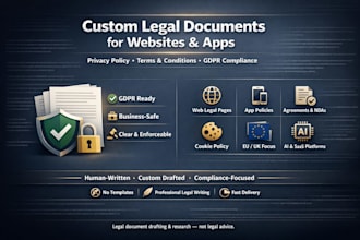 write gdpr compliant privacy policy and legal documents