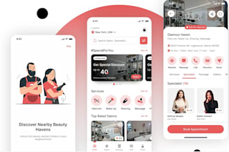 build salon app, salon booking app, spa app, barber app, appointment booking app