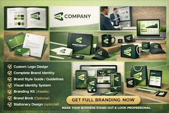 design corporate branding with logo, brand identity and brand guidelines