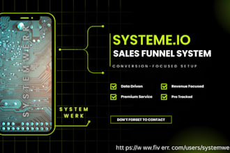 build high converting systeme io sales funnel and automation
