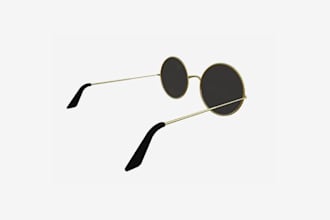 design realistic 3d sunglasses model, eyewear rendering and cad