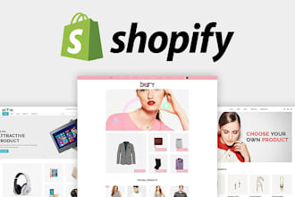 design branded shopify store and shopify website