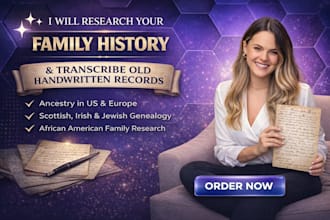 research your scottish, jewish, african american genealogy and transcribe record
