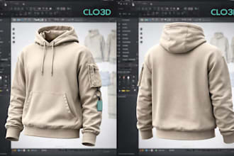 create 3d garment designs and patterns in clo3d or marvelous designer