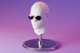 create realistic 3d sunglasses modelling, 3d printing 3d eyeglasses design