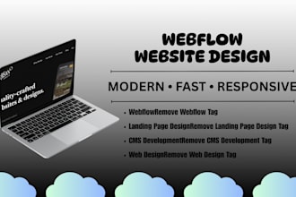 create 3d animated interactive webflow website with spline, gsap, landing page