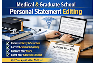 edit your medical school application and graduate school personal statement