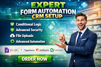 setup form automation CRM google forms typeform jotform formstack surveymonkey