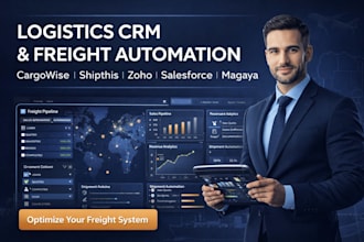 set up logistics CRM freightos tms cargowise shipthis magaya zoho chain io onex
