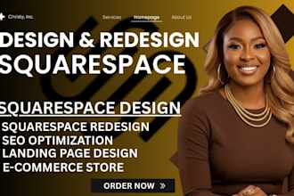 build design squarespace website redesign squarespace vonza website development