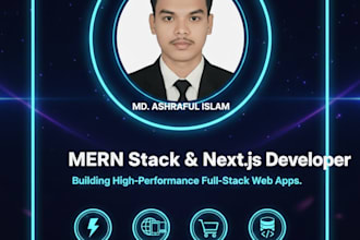 develop a full stack mern web application