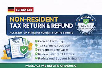assist non residents with german tax return, filing and tax refund