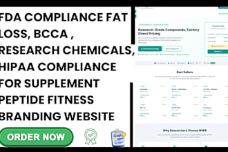 research chemical bcaa supplement peptide fitness branding nutraceutical website