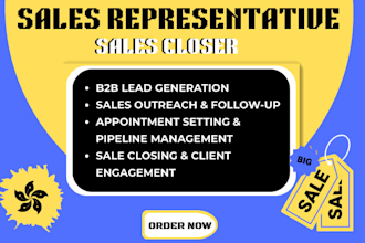commission based b2b sales closer high ticket sales closer deal expert sales rep