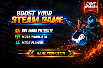 create eye catching steam store assest designed to increase game visibility