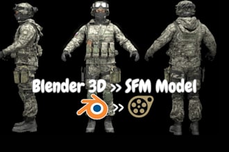 port sfm mmd tf2 model fnaf l4d2 gmod from blender to source filmmaker animation