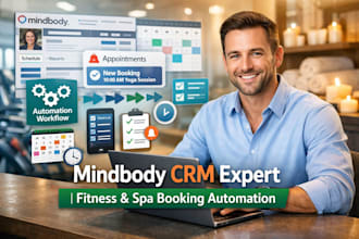 mindbody CRM expert, fitness CRM, gym and spa booking, scheduling and automation