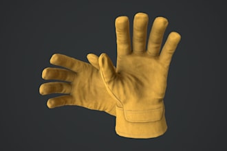 create realistic 3d gloves models and renders