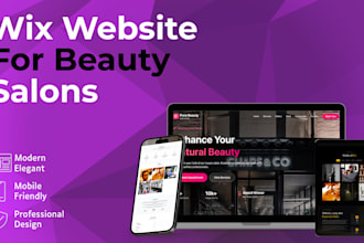 create a modern wix website for beauty salons