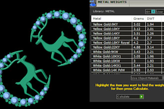 make realistic 3d jewellery design and render it