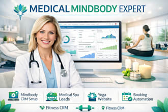 do medical mindbody CRM, spa and yoga website setup fitness leads and booking